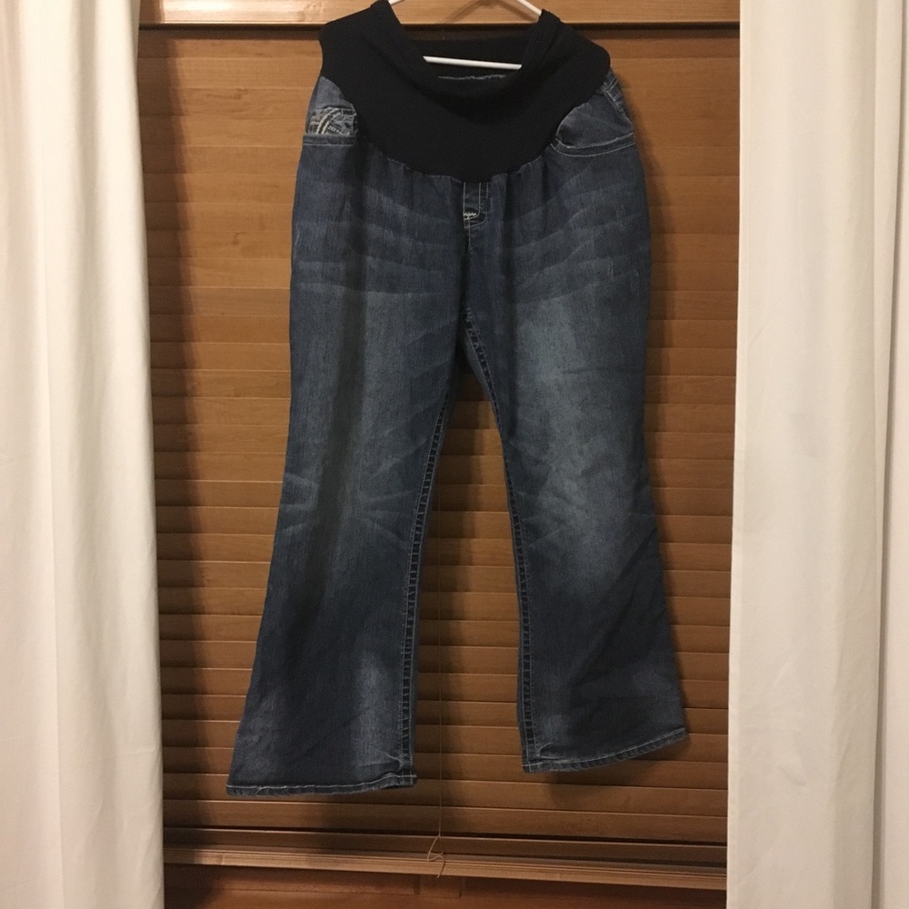 Over-belly maternity jeans